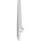 Ekena Millwork Peaked Cap 4 Spoke Architectural PVC Combination Pediment, 60"W x 21-7/8"H x 2-3/4"P (Pitch 6/12) PEDPC060X220PKC04 - alternate 6